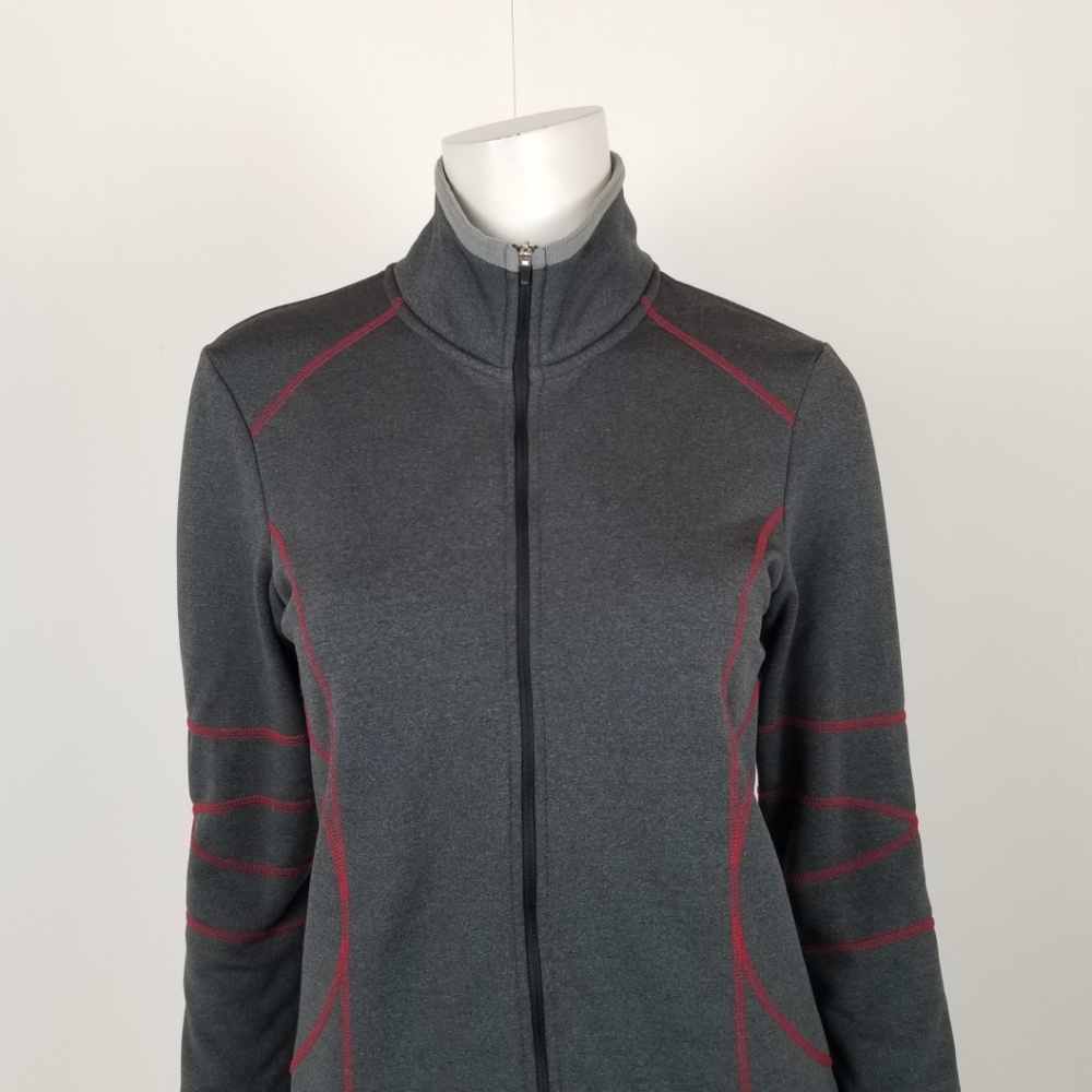 *SOLD* Athleta Gray Zip Up Athletic Jacket Size - Picture 2 of 6